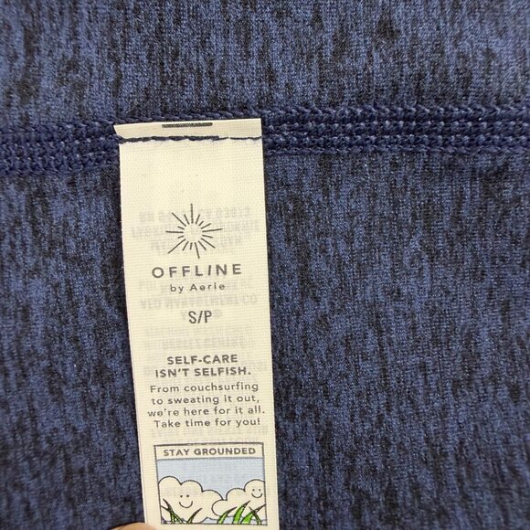 Aerie Offline The Hugger High Rise Blue Midi Skirt Small Real Good Soft Stretch - Picture 6 of 11